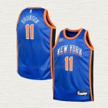 Maglia Jalen Brunson NO 11 Bambino New York Knicks Citta 2023-24 Blu