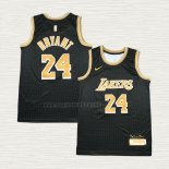 Maglia Kobe Bryant NO 24 Los Angeles Lakers Select Series Or Nero