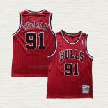 Maglia Dennis Rodman NO 91 Chicago Bulls Mitchell & Ness 1996-97 Rosso