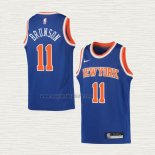 Maglia Jalen Brunson NO 11 Bambino New York Knicks Icon 2022-23 Blu