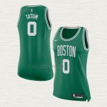 Maglia Jayson Tatum NO 0 Donna Boston Celtics Icon Verde