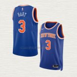 Maglia Josh Hart NO 3 New York Knicks Icon Blu