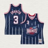 Maglia Steve Francis NO 3 Houston Rockets Mitchell & Ness 1999-00 Blu