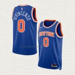 Maglia Donte Divincenzo NO 0 New York Knicks Icon Blu