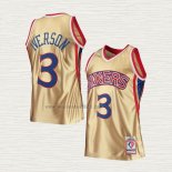 Maglia Allen Iverson NO 3 Philadelphia 76ers Mitchell & Ness 1996-97 Or